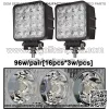Green Led Pods 48W 3inch Spot Hunting Lights Driving Work Fog Lamps for F150 Truck SUV Polaris Auxiliary Offroad Off-road Boat Fish Pig Deer Hog Hunting Motorcycle 12 Volt Motor (Pack of 2) - Image 2