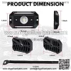 UTV Interior Dome Light W/ Switch Universal LED Light Utility Roll Cage Light Car Interior Reading Light Map Lights Interior Dome Light for UTV RZR 4x4 Can-Am Polaris Ranger Truck - White/Green - Image 2