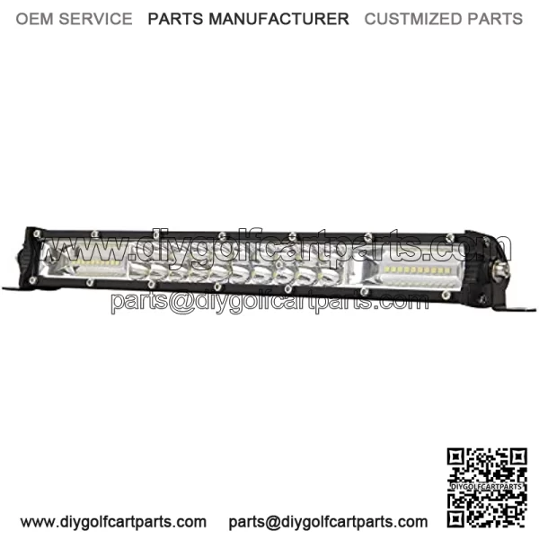 Led Light Bar for Truck, 15in Double Row Light Bar 120W 12000lm Waterproof Spot Flood Combo LED Light Bar, Driving Fog Lights for Off-Road UTV Truck ATV SUV
