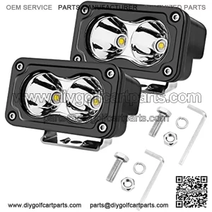 LED Pods, 2PCS 40W 3 Inch Driving Light Bar Off Road Spot Light Super Bright Work Light Cube LED Bumper Light Pod Fog Light for Truck ATV UTV Motorcycle Boat Offroad