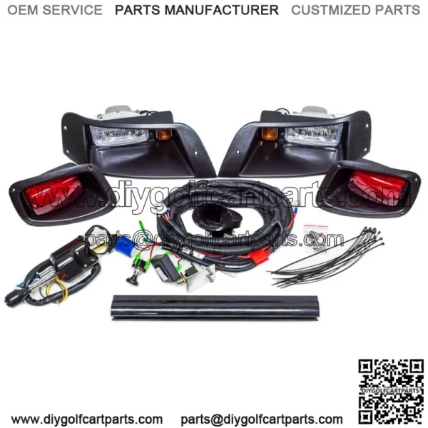 Golf Cart Deluxe Street Legal All LED Light Kit for EZGO TXT 1996-2013