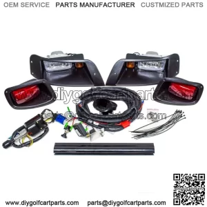 Golf Cart Deluxe Street Legal All LED Light Kit for EZGO TXT 1996 & UP