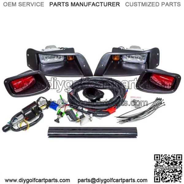 Halogen/LED Golf Cart Upgrade Full Light Kit for 1996-2013 EZGO TXT