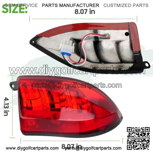 Golf Cart LED Tail Lights for Club Car Precedent 2004-up,Tempo 2018-up,12V 3Pin - Image 2