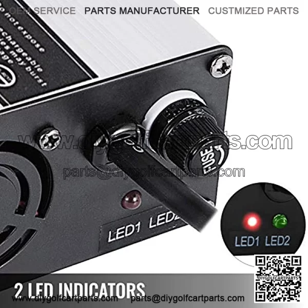 36V 5A Golf Cart Battery Charger for Golf Cart Ez Go Club Car DS TXT Yamaha with 2 LED Indicator Lights - Image 2