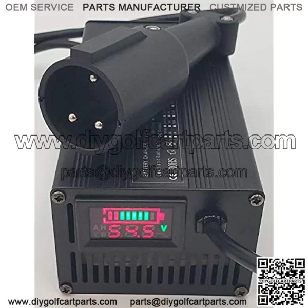 48V Club CAR Golf Cart Battery Charger Large LED Display 48 Volt Round 3 PIN