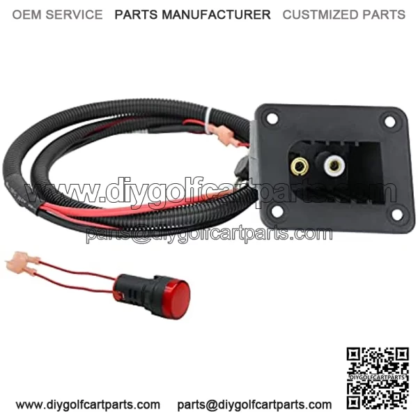 Golf cart Charger Receptacle??36V Powerwise Charger Receptacle Fit  for EZGO Golf Cart Medalist & TXT DCS/PDS Item??with Harness. OEM#73345G01/73051-G29+73063-G01