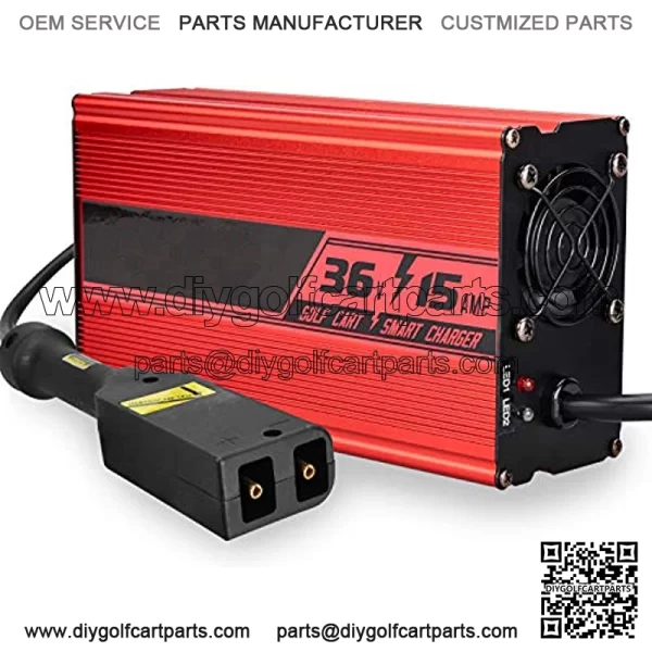 15AMP Golf Cart Charger, EZGO TXT Battery Charger for 36 Volt Golf Carts -D Style Plug (36V15AMP)