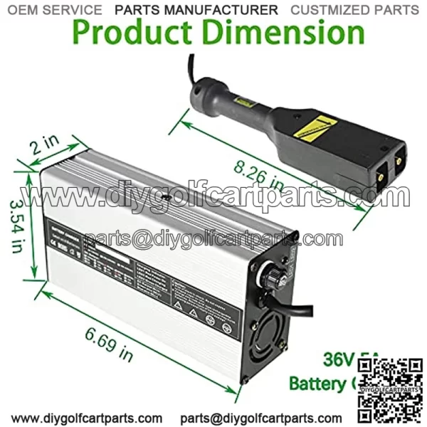 Cargador de bater??a 36V 5AD enchufe de repuesto para carrito de golf EZGO TXT Medalist - Image 4