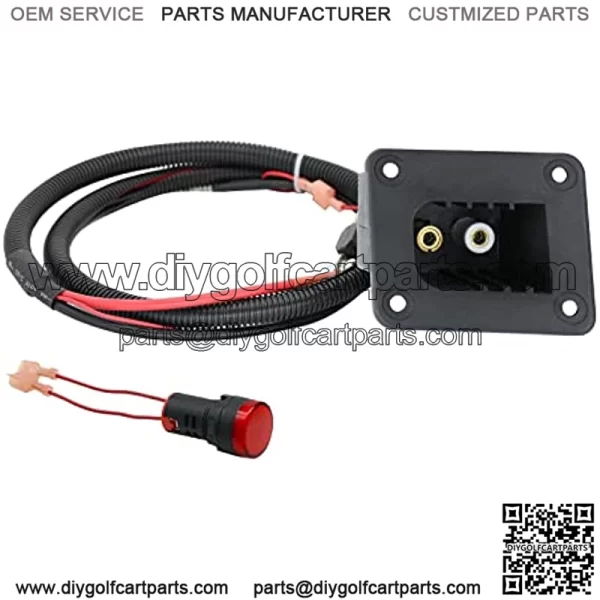 Golf cart Charger Receptacle??36V Powerwise Charger Receptacle Fit??for EZGO Golf Cart Medalist & TXT DCS/PDS Item??with Harness. OEM#73345G01/73051-G29+73063-G01