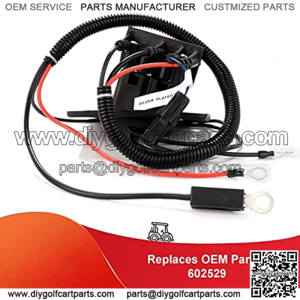 EZGO TXT RXV Charger Receptacle with Harness for 48V Golf Cart Delta-Q Charger Replaces OEM # 602529, 611200, 622417 - Image 2
