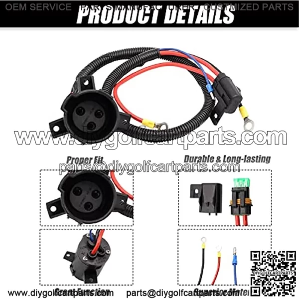 Golf Cart Charger DC Receptacle for 2014-UP Club Car Precedent/Tempo Electric OEM# 105137401 - Image 2