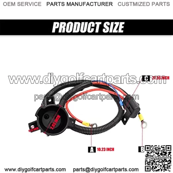 Golf Cart Charger DC Receptacle for 2014-UP Club Car Precedent/Tempo Electric OEM# 105137401 - Image 3