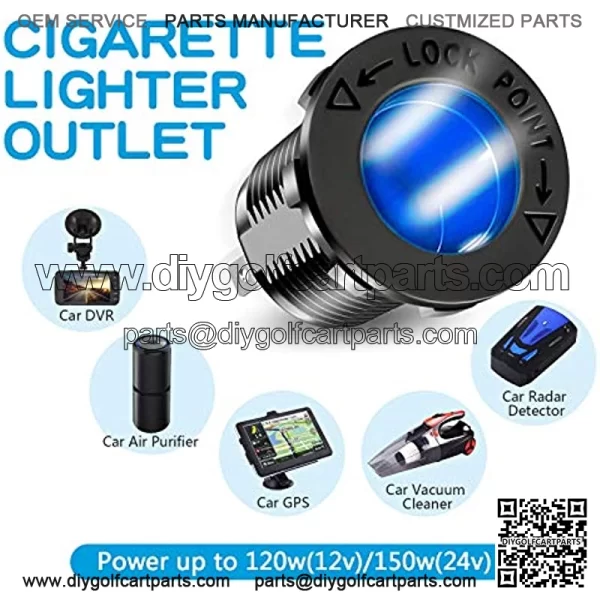 Cigarette Lighter Socket Panel Splitter, 4 in 1 Dual Quick Charge 3.0 Aluminum Metal 12 Volt USB Outlet with LED Digital Voltmeter&Rocker Toggle Switch for Car Boat Marine RV, etc - Image 3