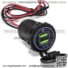 Quick Charge 3.0 Dual USB Charger Socket Fast Charger with 10A Fuse Wire DIY kit LED Blue for Car Boat Marine Motorcycle Truck RV