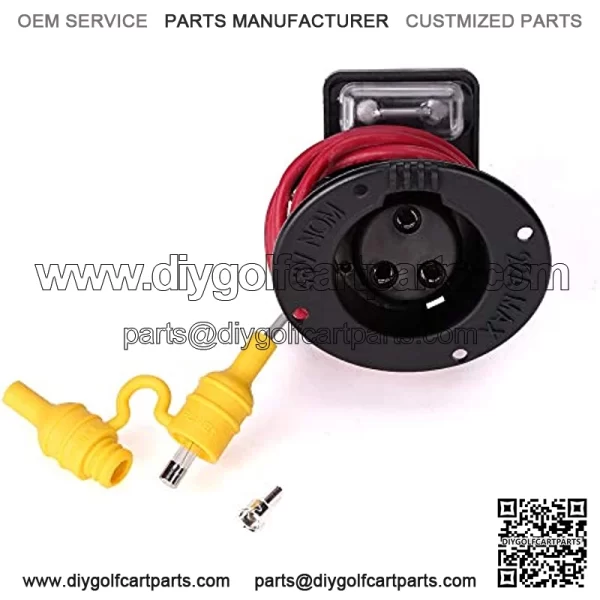 48 Volt Golf Cart Charger Receptacle and Fuse Assembly | Electric Golf Cart Parts for Club Car 101802101 - Image 2