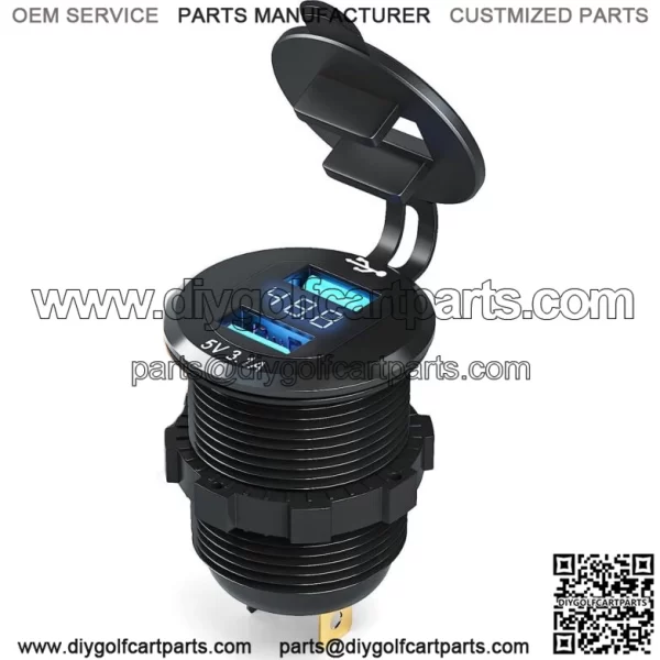 9-48V Golf Cart Voltage Meter with DualB 3.1 Charger for Club Car EZGO Yamaha