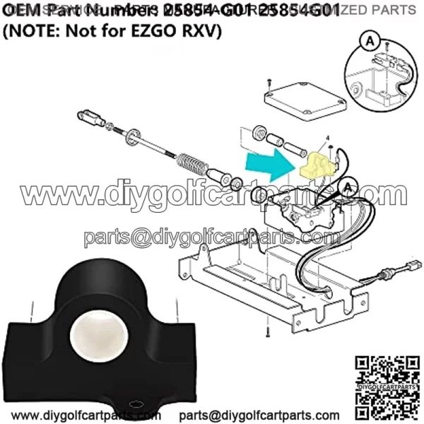 Golf Cart Inductive Throttle Sensor for EZGO TXT 1994 & Up, DCS, PDS Electric 25854G01 25854-G01 - Image 2