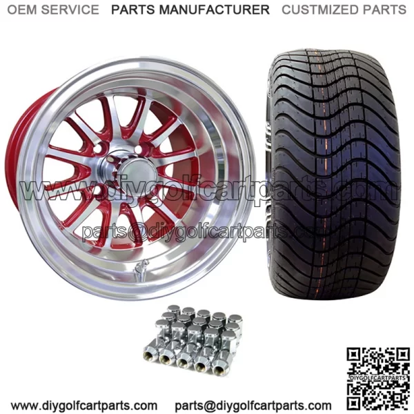 12" PHOENIX Wheels and 215/35-12" DOT Street Tires Combo - Set of 4 (Choose Your Color!)