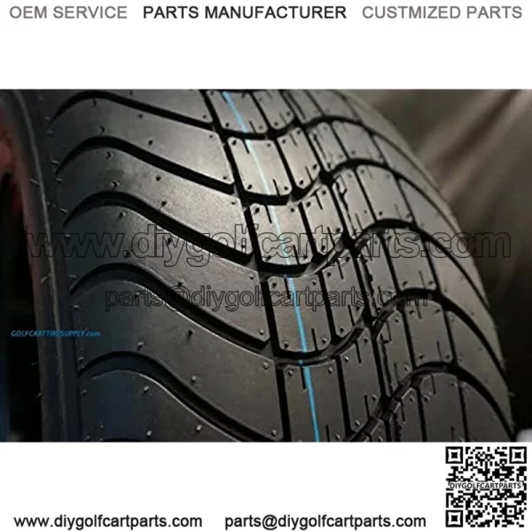 12" TEMPEST Black/Machined Golf Cart Wheels and 215/40-12 DOT Golf Cart Tires - Set of 4 - Image 2