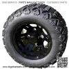10" Black Golf Cart Wheels with 18" All Terrain Tires - Set of 4 - NO Lift KIT Required