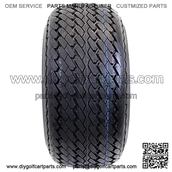 Two Golf Cart Tires On Rims 18 X 8.5 X 8 18-850-8 18X8.50-8 White 4 Lug 18 in. - Image 2