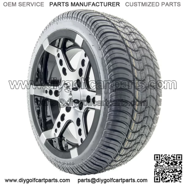 14" RX260 Machined Wheels and Tires Combo
