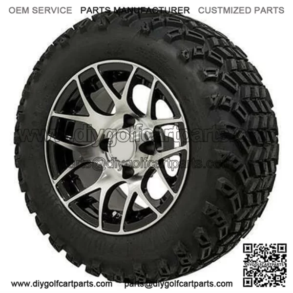 GTW Pursuit Golf Cart Tire & Wheel Combo, 22x11-12" SET OF 4 (22" Tall) - Image 2
