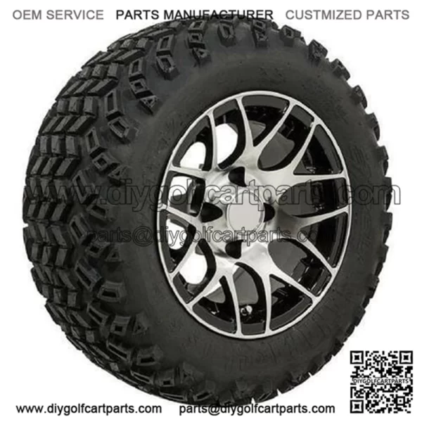 GTW Pursuit Golf Cart Tire & Wheel Combo, 22x11-12" SET OF 4 (22" Tall) - Image 3