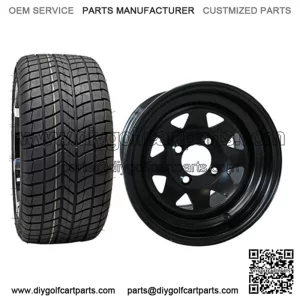 205/35-12" Golf Cart Tire & Wheel Combo (18" Tall Premounted)