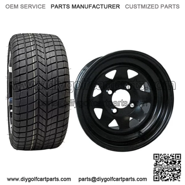 205/35-12" Golf Cart Tire & Wheel Combo (18" Tall Premounted)