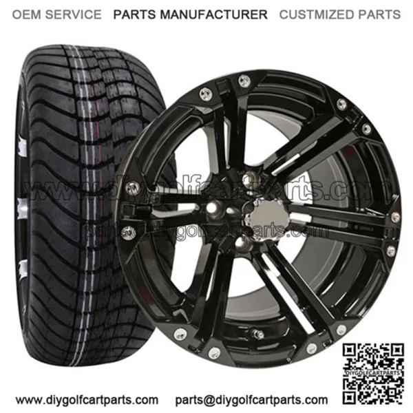 205/40R 14" Golf Cart Tires & Wheels (20.5" Tall) - Image 2