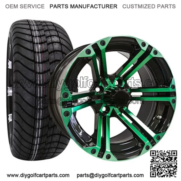 205/40R 14" Golf Cart Tires & Wheels (20.5" Tall) - Image 3