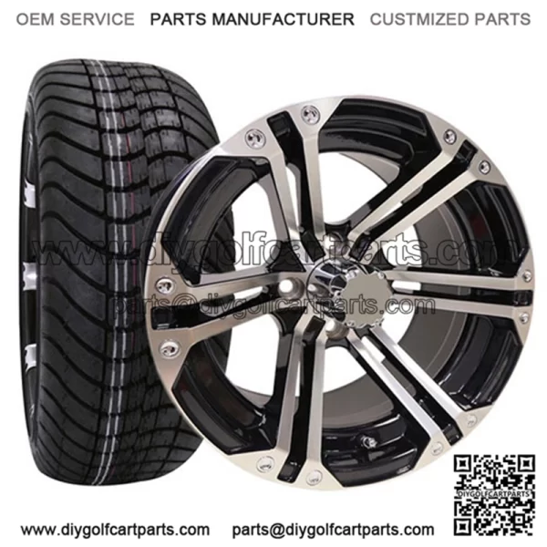 205/40R 14" Golf Cart Tires & Wheels (20.5" Tall) - Image 4