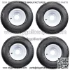 18x8.50-8 GTX OEM Golf Cart Wheels and Golf Cart Tires Combo - Set of 4 (18x8.5-8, White)