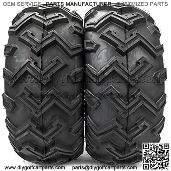 Set of 2 ATVUTV Tubeless Tires LRC 25x10-12 Rear Left Right 6PR Rubber Load Range C bias tire 2510 12 black - Image 2