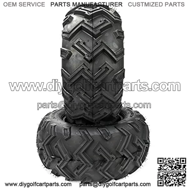 Set of 2 ATVUTV Tubeless Tires LRC 25x10-12 Rear Left Right 6PR Rubber Load Range C bias tire 2510 12 black - Image 3