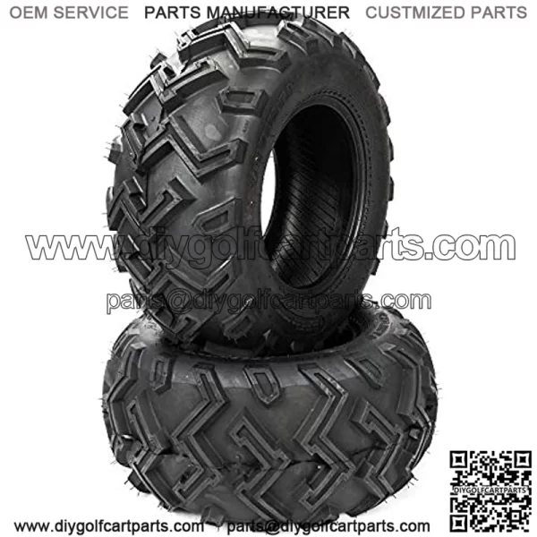 Set of 2 ATVUTV Tubeless Tires LRC 25x10-12 Rear Left Right 6PR Rubber Load Range C bias tire 2510 12 black - Image 4