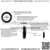 (2-Pcs-Set) New 13x6.50-6 Flat-Free Smooth Tires w/Steel Rim for Lawn Mower Garden Tractor - Hub Length 5.5"-7.1" installed with 3/4" Bore 136506 T161 - Image 4