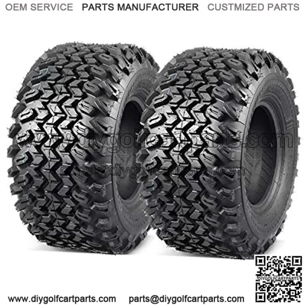 2 Pcs All Trail Tire 22x11.00-10 Lawn Mower Golf Cart Tire for Hilly Terrian 6Ply