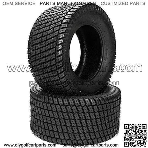Set of 2 24x12-12 Lawn Mower Garden Turf Tires 8 Ply 24x12x12 Tractor Turf Golf Cart Tubeless Tires - Image 2