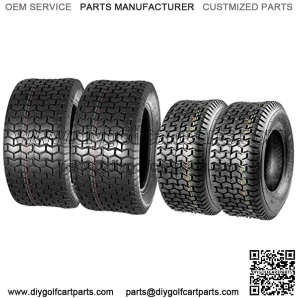 16x6.5-8 & 22x9.5-12 Lawn Mower Tires 4PR(2 Front tires+2 Rear Tires)