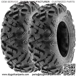 Set of 2 Power.II 19x7-8 ATV UTV Off-Road Tires, All-Terrain, 6 PR, Tubeless A051