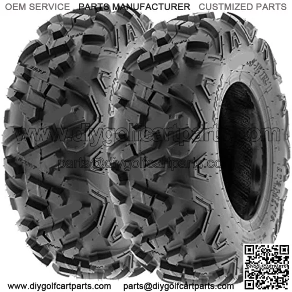 Set of 2 Power.II 19x7-8 ATV UTV Off-Road Tires, All-Terrain, 6 PR, Tubeless A051