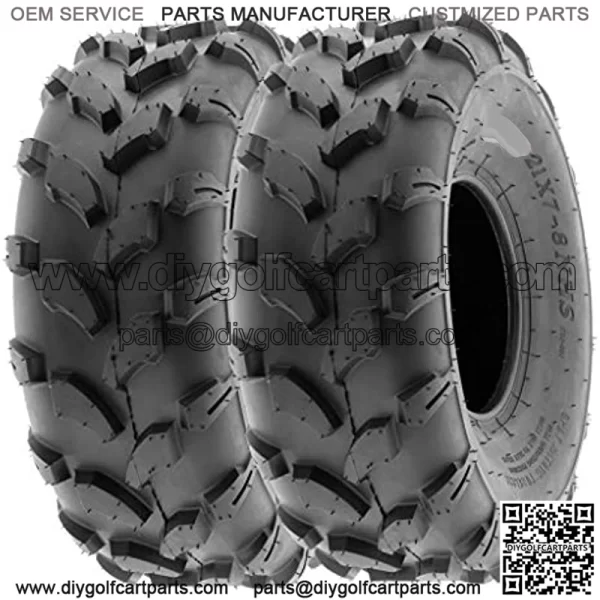 18x7-8 18x7x8 ATV UTV Tires 6 PR Tubeless A003 [Set of 2]