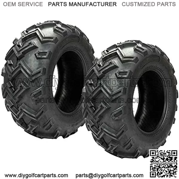 2PCS 25" 25x10-12 Rear ATV Utility UTV Tires Replacement Tire 25x10x12 6Ply fit 12in Rim