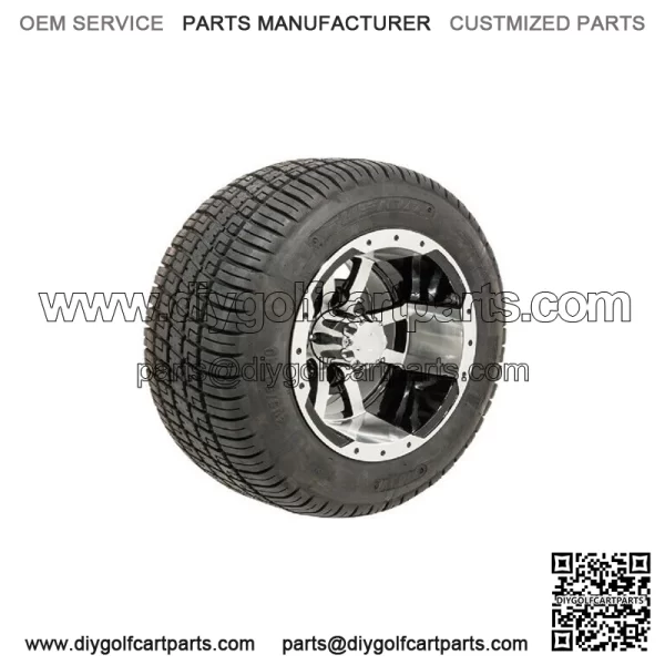 Set of 4 10" Golf Cart Wheels on 205/50-10 (18") Tires