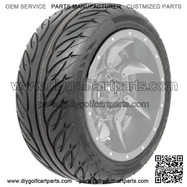 20.5" Tall Fusion Steel Belted 205/40-14 Golf Cart Tire