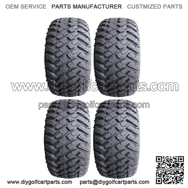 Full set of MotoSport Hammer (4ply) 23x9.5-12 Golf Cart Tires (4)