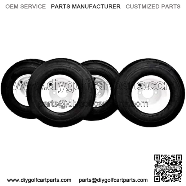 18x8.50-8 with 8x7 White Assembly for Golf Cart and Lawn Mower (Set of 4)